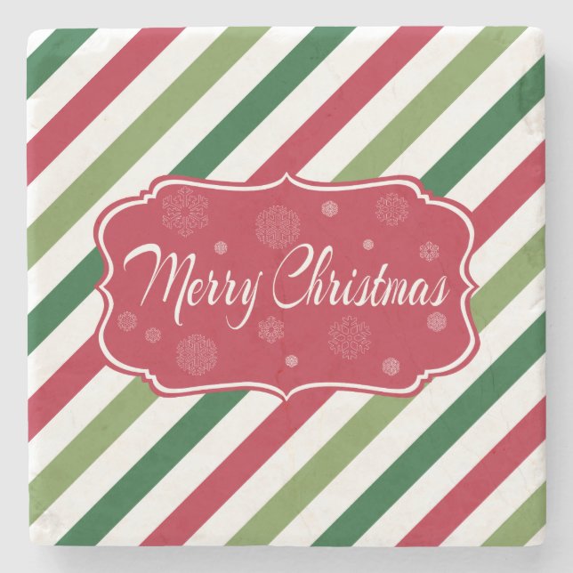 Frohe Weihnachten Steinuntersetzer (Vorderseite)