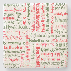 Frohe Weihnachten! Steinuntersetzer