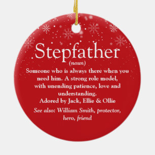 Frohe Weihnachten Stepfather Stepdad Definition Keramik Ornament
