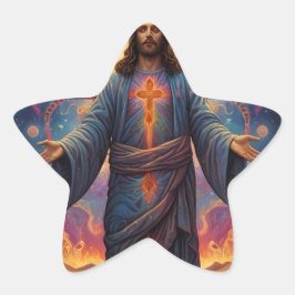 Frohe Weihnachten Stern-Aufkleber