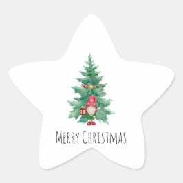 Frohe Weihnachten Stern-Aufkleber