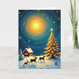 Frohe Weihnachten Sternennacht Karte