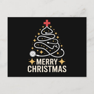 Frohe Weihnachten Stethoskop Baum Krankenschwester