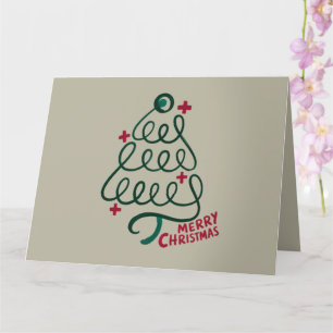 Frohe Weihnachten Stethoskop CNA Medizinischer Arb Karte