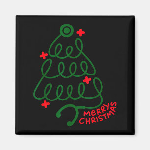 Frohe Weihnachten Stethoskop Krankenschwester Cna Magnet