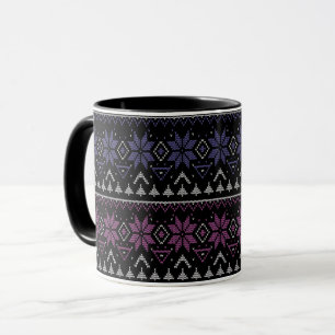 Frohe Weihnachten Stickerei Kreuzstich hässlicher  Tasse