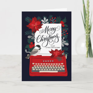Frohe Weihnachten Stiefmutter Vintage Schreibmas Karte
