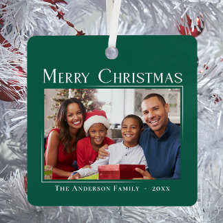 Frohe Weihnachten Stilvoll Elegant Foto Chic Ornament Aus Metall