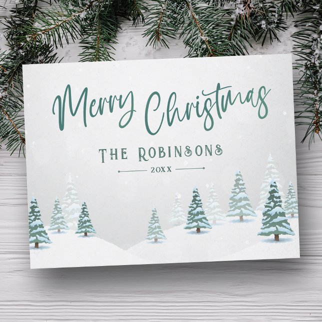 Frohe Weihnachten Stilvolle Rustikale Winterbaum (Von Creator hochgeladen)