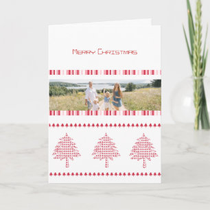 Frohe Weihnachten Streifen mit Ihrem Familienfoto