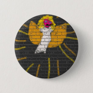 Frohe Weihnachten Sun Moon Angel, Kunst von Kinder Button