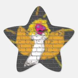 Frohe Weihnachten Sun Moon Angel, Kunst von Kinder Stern-Aufkleber