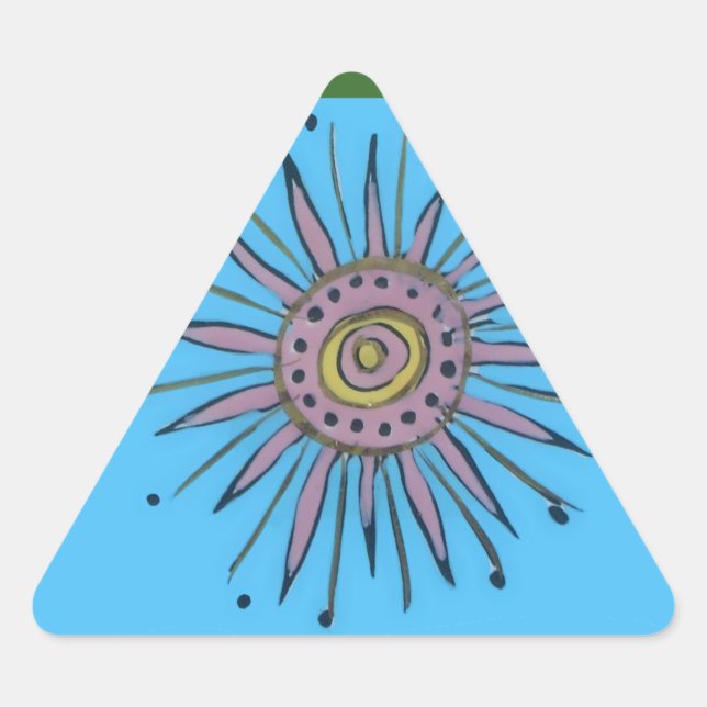Frohe Weihnachten Sunshine Holiday.png Dreieckiger Aufkleber (Vorderseite)