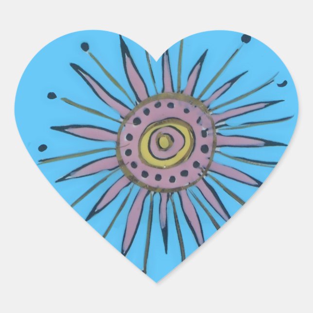 Frohe Weihnachten Sunshine Holiday.png Herz-Aufkleber (Vorderseite)