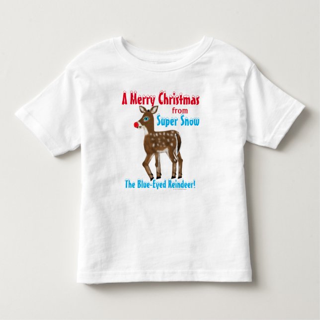 Frohe Weihnachten Super Snow Reindeer Kleinkind T-shirt (Vorderseite)