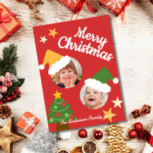 Frohe Weihnachten Süß & Lustig Zwei Weihnachtsmänn