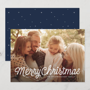 Frohe Weihnachten süße einfache Fotokarte