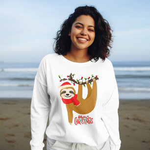 Frohe Weihnachten Süße Faultier Liebhaber Urlaub G T-Shirt