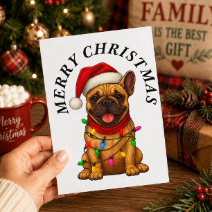 Frohe Weihnachten Süße Französische Bulldogge Weih