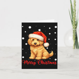Frohe Weihnachten Süße Goldendoodle Hund Hässliche Karte