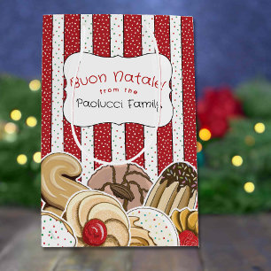 Frohe Weihnachten Süße italienische Weihnachtsplät Mittlere Geschenktüte