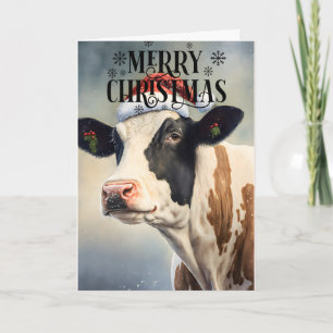 Frohe Weihnachten Süße Kuh Karte