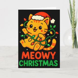 Frohe Weihnachten Süße Orange Tabby-Katze Karte