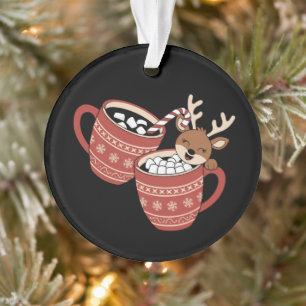 Frohe Weihnachten Süße Rentiere Familie Weihnachte Ornament