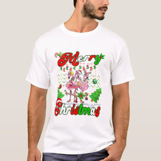 Frohe Weihnachten Süßer Flamingo T-Shirt