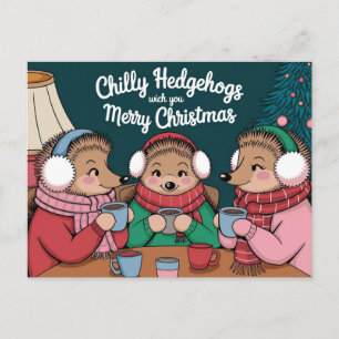 Frohe Weihnachten Süßer Igel Postkarte