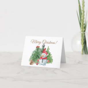 Frohe Weihnachten Süßer Schneemann, Eichhörnchen,