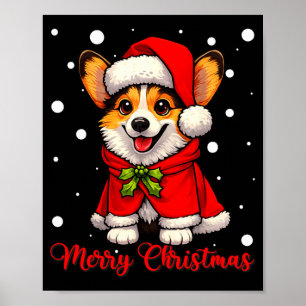 Frohe Weihnachten Süßer Welsh Corgi Hund Hässliche Poster