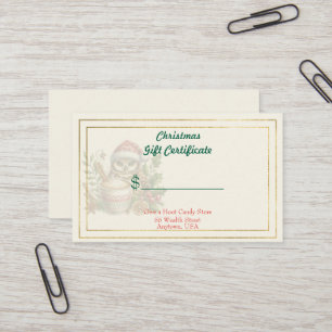 Frohe Weihnachten Süßigkeiten Geschäft Geschenkgut Visitenkarte