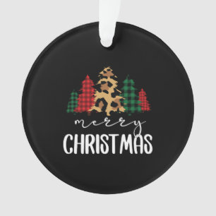 Frohe Weihnachten Svg Leopard Tree Ornament