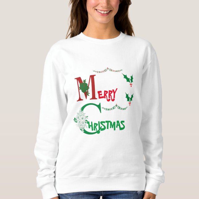 Frohe Weihnachten Sweatshirt (Vorderseite)