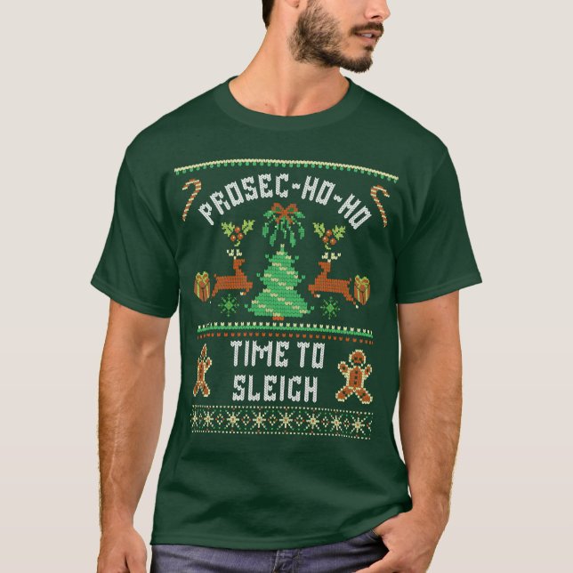 Frohe Weihnachten Sweatshirt Time to Sleigh T-Shirt (Vorderseite)