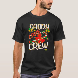 Frohe Weihnachten Sweet Candy Cane Crew Xmas Tree T-Shirt