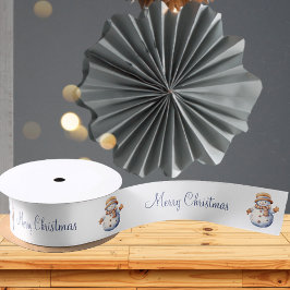 Frohe Weihnachten Sweet Snowman Satinband