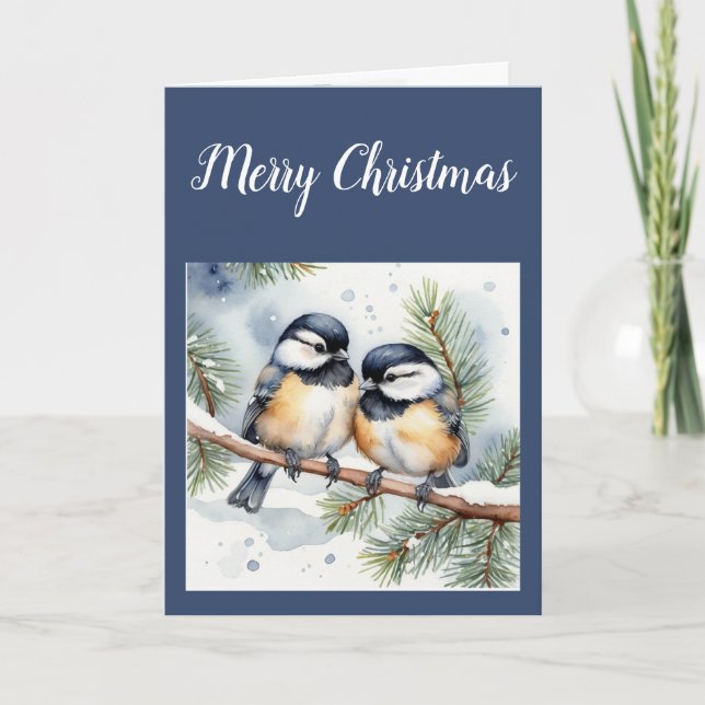 Frohe Weihnachten Sweetheart Niedliche Chickadee V (Vorderseite)
