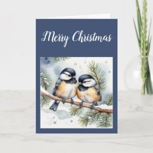 Frohe Weihnachten Sweetheart Niedliche Chickadee V