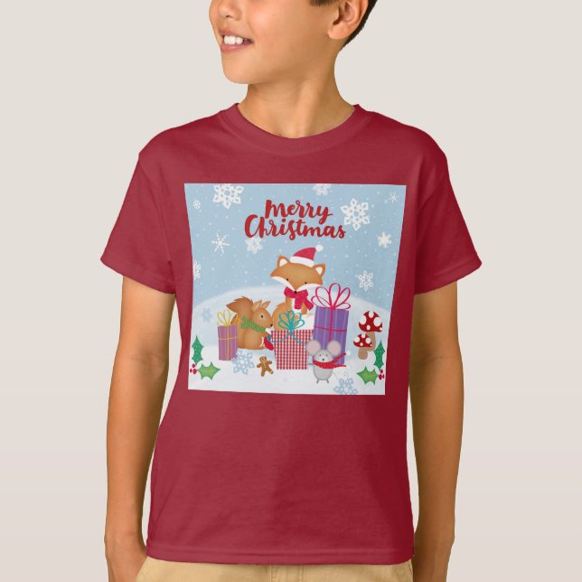 Frohe Weihnachten T-Shirt (Vorderseite)