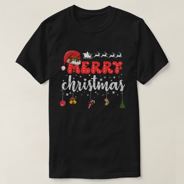 Frohe Weihnachten  T-Shirt (Design vorne)