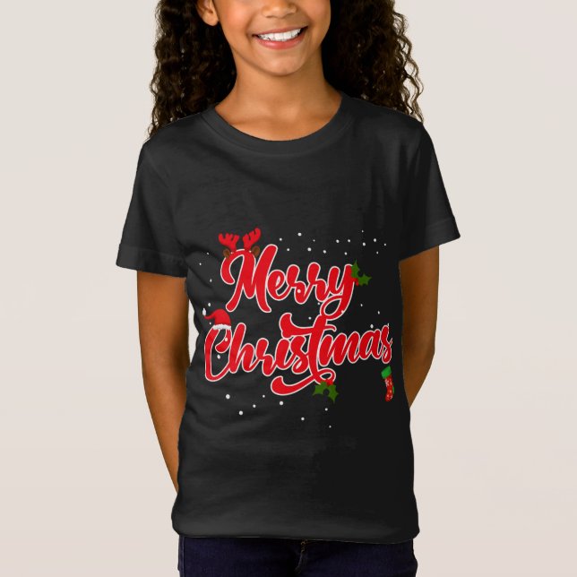 Frohe Weihnachten T-Shirt (Vorderseite)