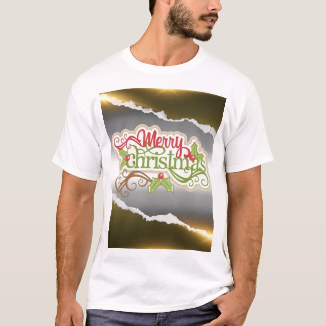 Frohe Weihnachten  T-Shirt (Vorderseite)
