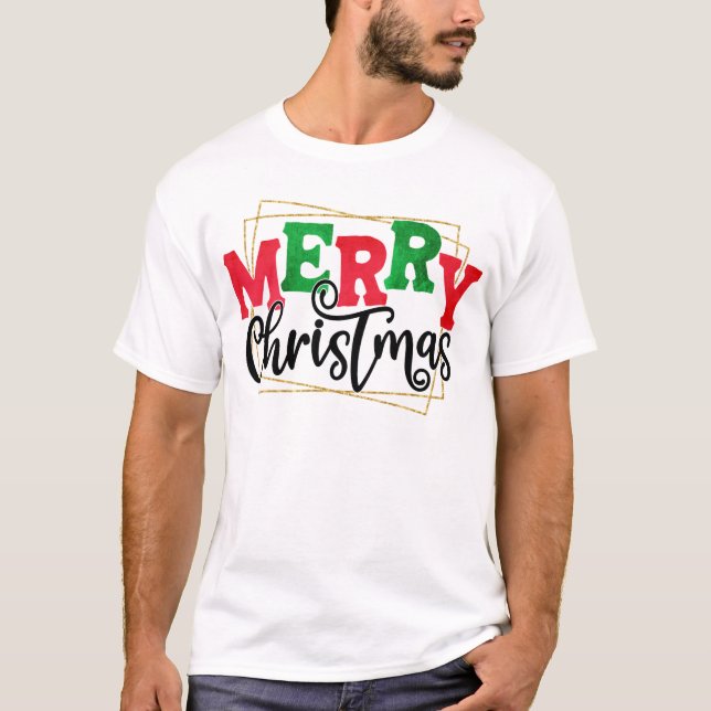 Frohe Weihnachten T-Shirt (Vorderseite)