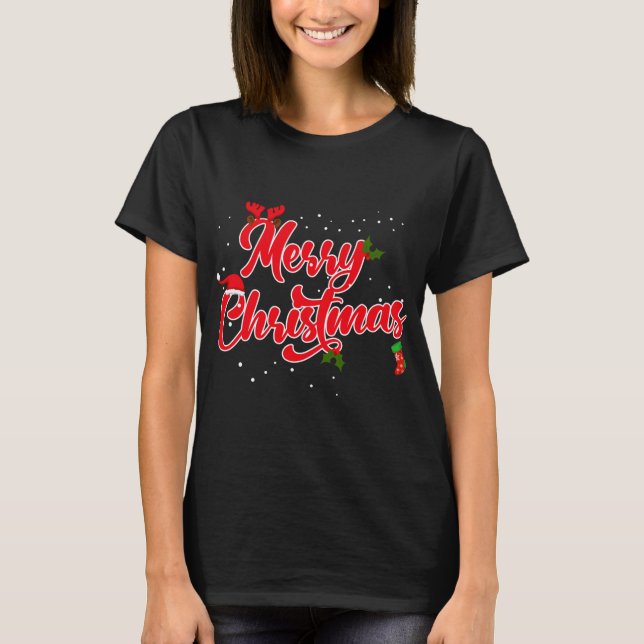 Frohe Weihnachten T-Shirt (Vorderseite)