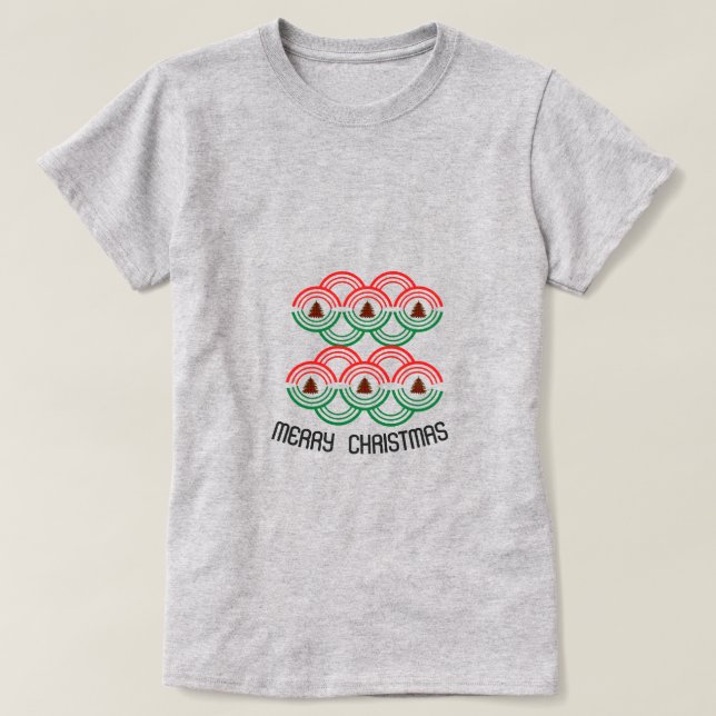 Frohe Weihnachten T - Shirt (Design vorne)