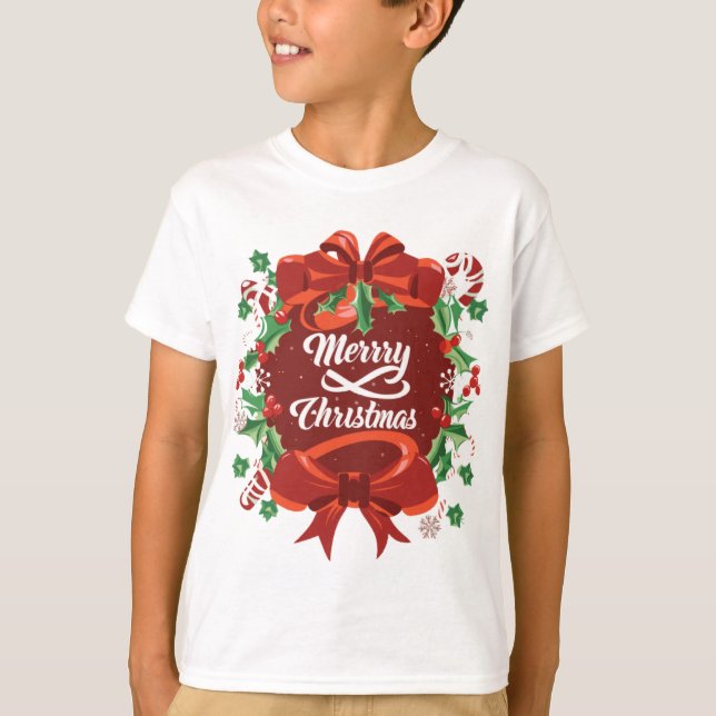 Frohe Weihnachten T-Shirt (Vorderseite)
