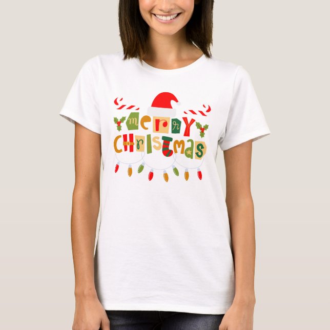frohe Weihnachten T-Shirt (Vorderseite)