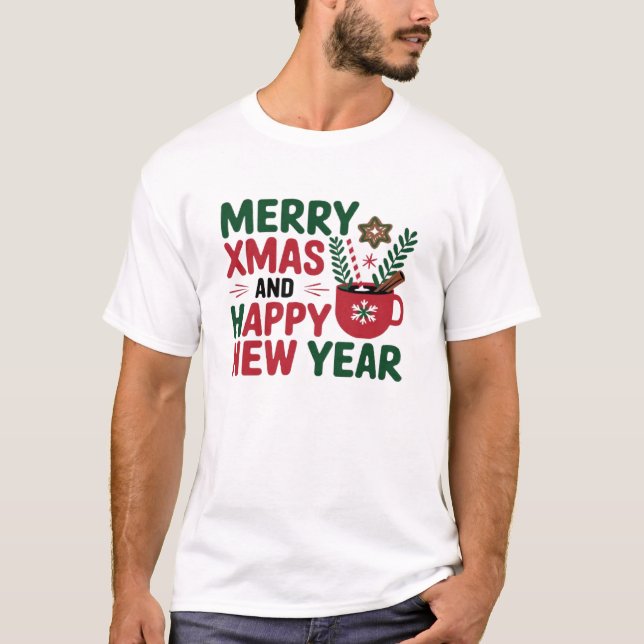 Frohe Weihnachten T-Shirt (Vorderseite)